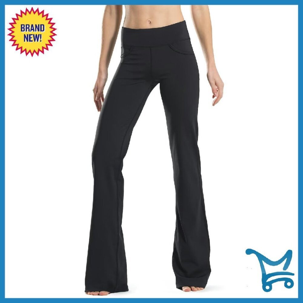 Bootcut Yoga Pants with Pockets, 4-Way Stretch, Mid-Rise Waist